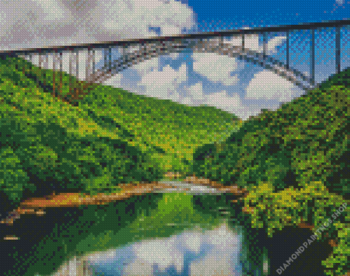 New River Gorge Bridge West Virginia diamond painting