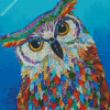 Owl Bird Collage Art diamond painting