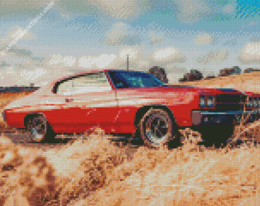 Red Classic Chevy diamond painting
