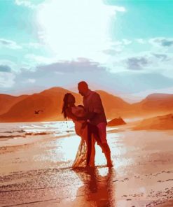 Romantic Couple Dancing On The Beach diamond painting