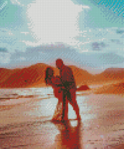 Romantic Couple Dancing On The Beach diamond painting