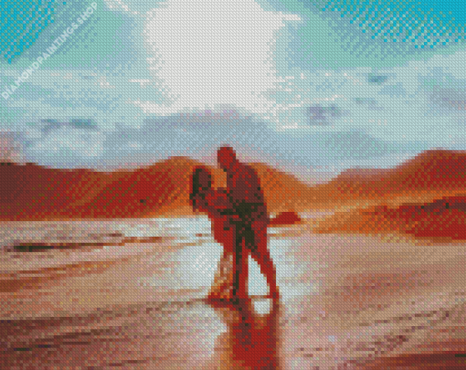 Romantic Couple Dancing On The Beach diamond painting