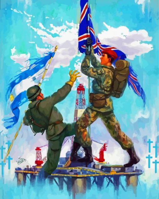 The Falklands War diamond painting