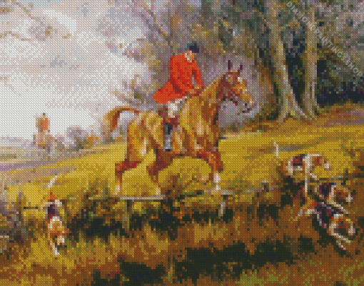 Vintage Hunting Scene diamond painting