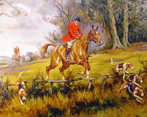 Vintage Hunting Scene diamond painting