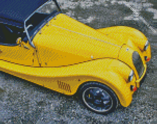 Yellow Morgan Car diamond painting