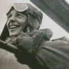 Amelia Earhart In Plane diamond painting