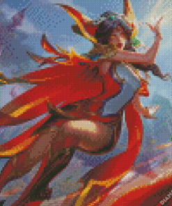 Animated Xayah diamond painting