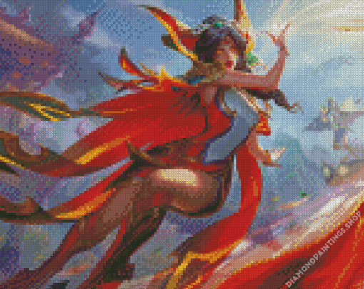 Animated Xayah diamond painting