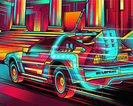 Back To The Future Car diamond painting