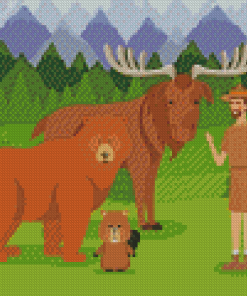 Bear And Moose diamond painting