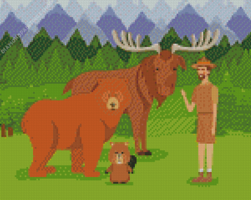 Bear And Moose diamond painting