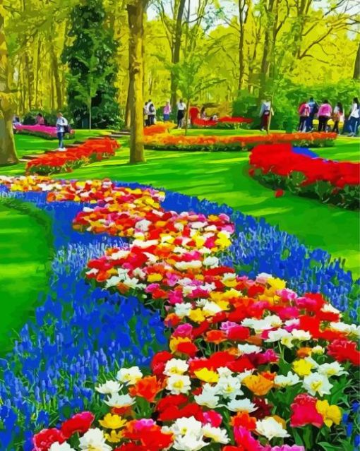 Flower Garden Landscape diamond painting