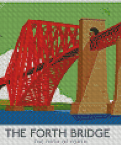 Forth Bridge Poster diamond painting