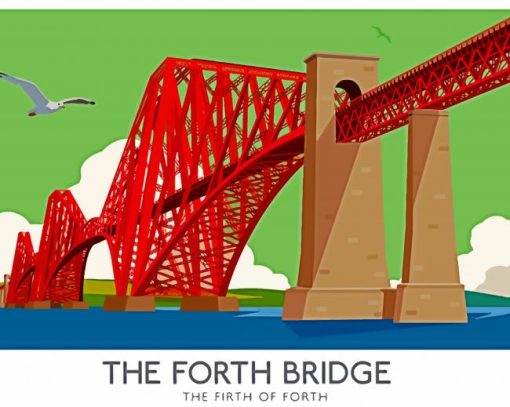 Forth Bridge Poster diamond painting