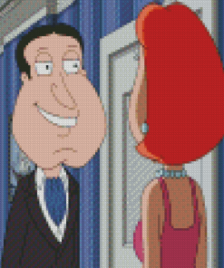 Glenn Quagmire And Lois diamond painting