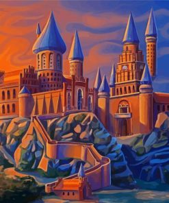 Harry Potter Castle Illustration diamond painting