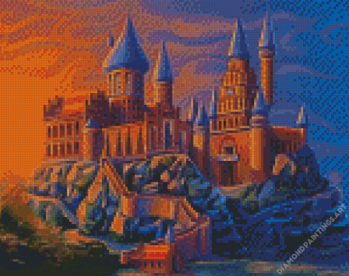 Harry Potter Castle Illustration diamond painting