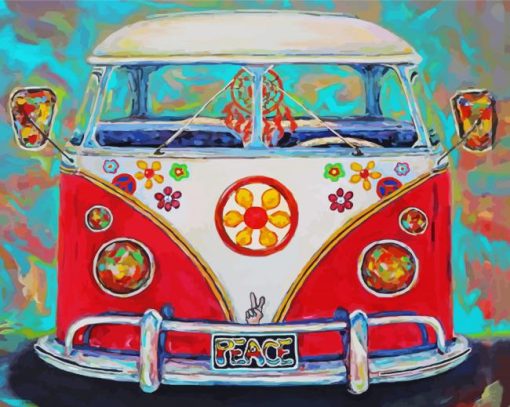 Hippie Van Car diamond painting