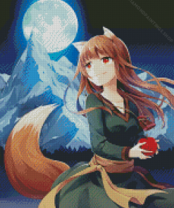 Holo Spice And Wolf diamond painting