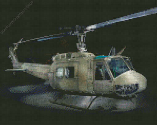 Huey Helicopter diamond painting
