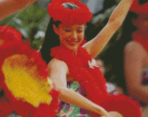 Hula Girls Movie Character diamond painting