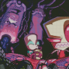 Invader Zim Cartoon diamond painting