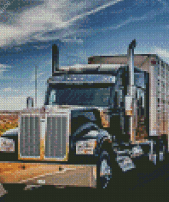 Kenworth Truck On Road diamond painting
