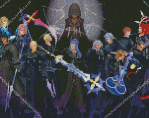 Kingdom Hearts Organization 13 Characters diamond painting