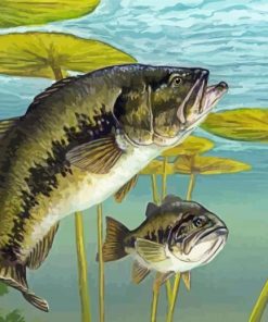 Largemouth Bass Fishes diamond painting