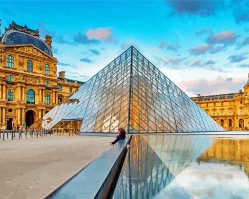 Louvre Museum Art diamond painting