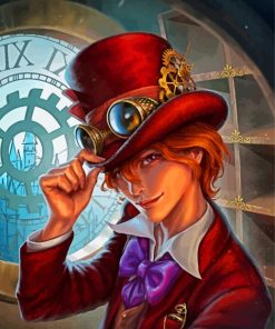 Mad Hatter Illustration diamond painting