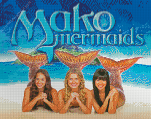 Mako Mermaids Poster diamond painting