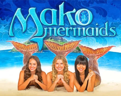 Mako Mermaids Poster diamond painting