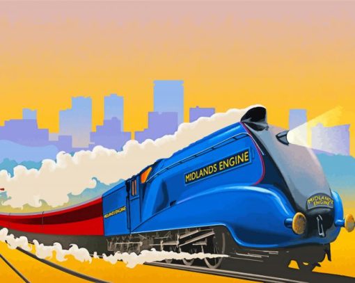 Mallard Train Engine diamond painting