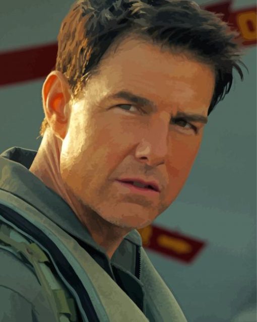 Maverick Tom Cruise diamond painting