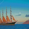 Old Sailing Tall Ship diamond painting