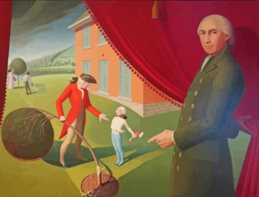 Parson Weems Fable Grant Wood diamond painting