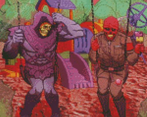 Skeletor And Red Skull diamond painting