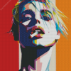 Smoking Woman Pop Art diamond painting