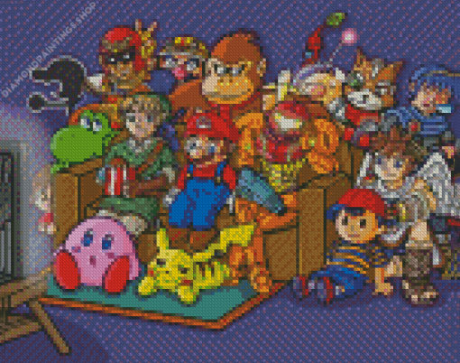 Super Smash Bros Night Movie diamond painting