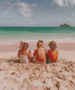 The Children On The Beach diamond painting