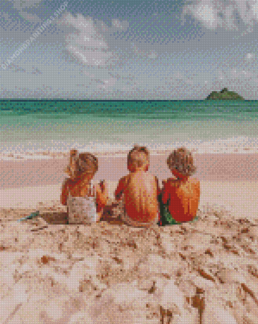 The Children On The Beach diamond painting