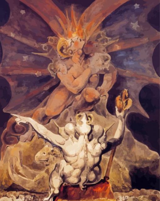 The Number Of The Beast By William Blake diamond painting