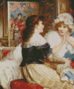 Two Vintage Women Talking diamond painting