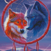 Wolf Dream Catcher diamond painting