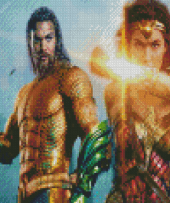 Wonder Woman And Aquaman diamond painting