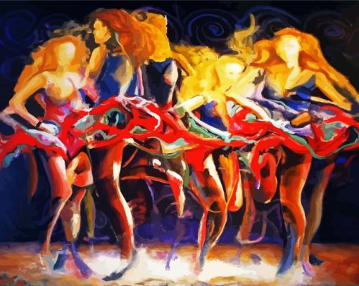 Abstract Irish Dancers Art diamond painting