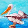 Abstract Pelican Bird diamond painting