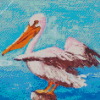 Abstract Pelican Bird diamond painting